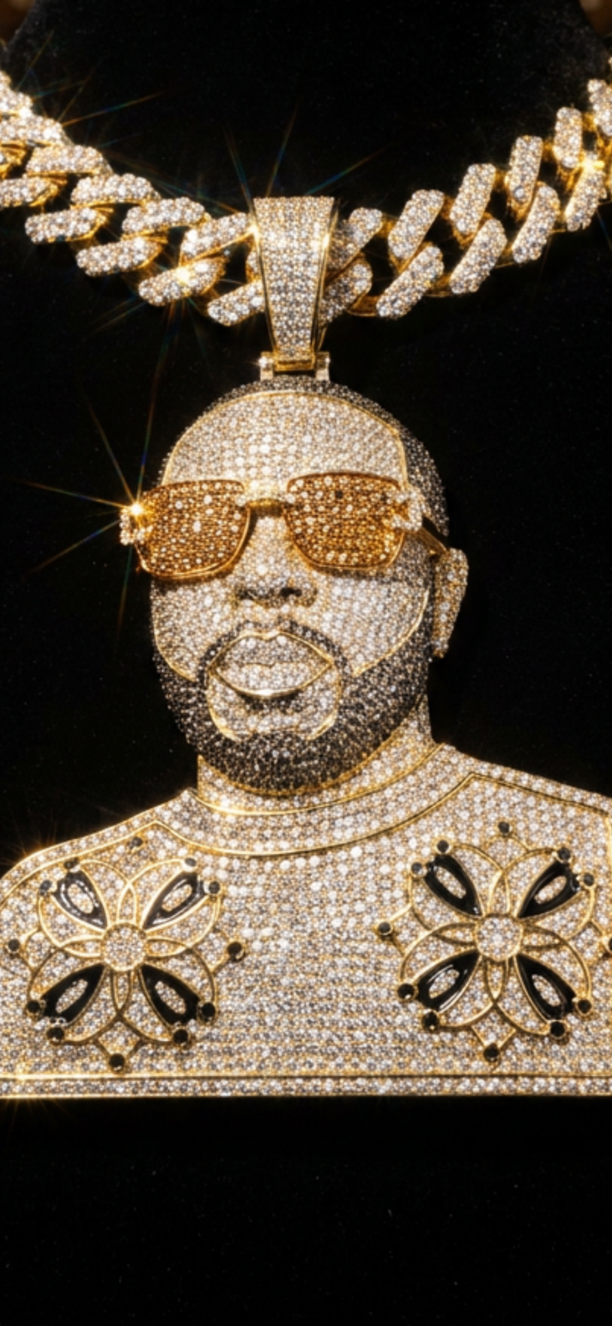 Custom pendant and Cuban link reference render preview